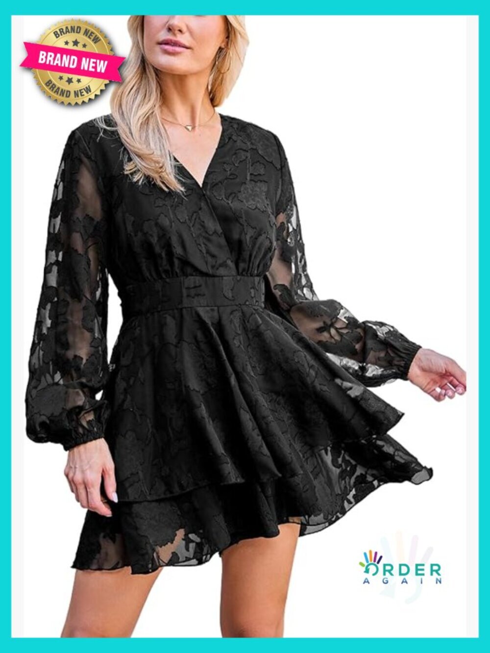 Lace Romper Dressy V Neck Long Sleeve Flowy Tunic Waist Mini Jumpsuit